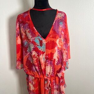 a.n.a Colorful Floral shirt